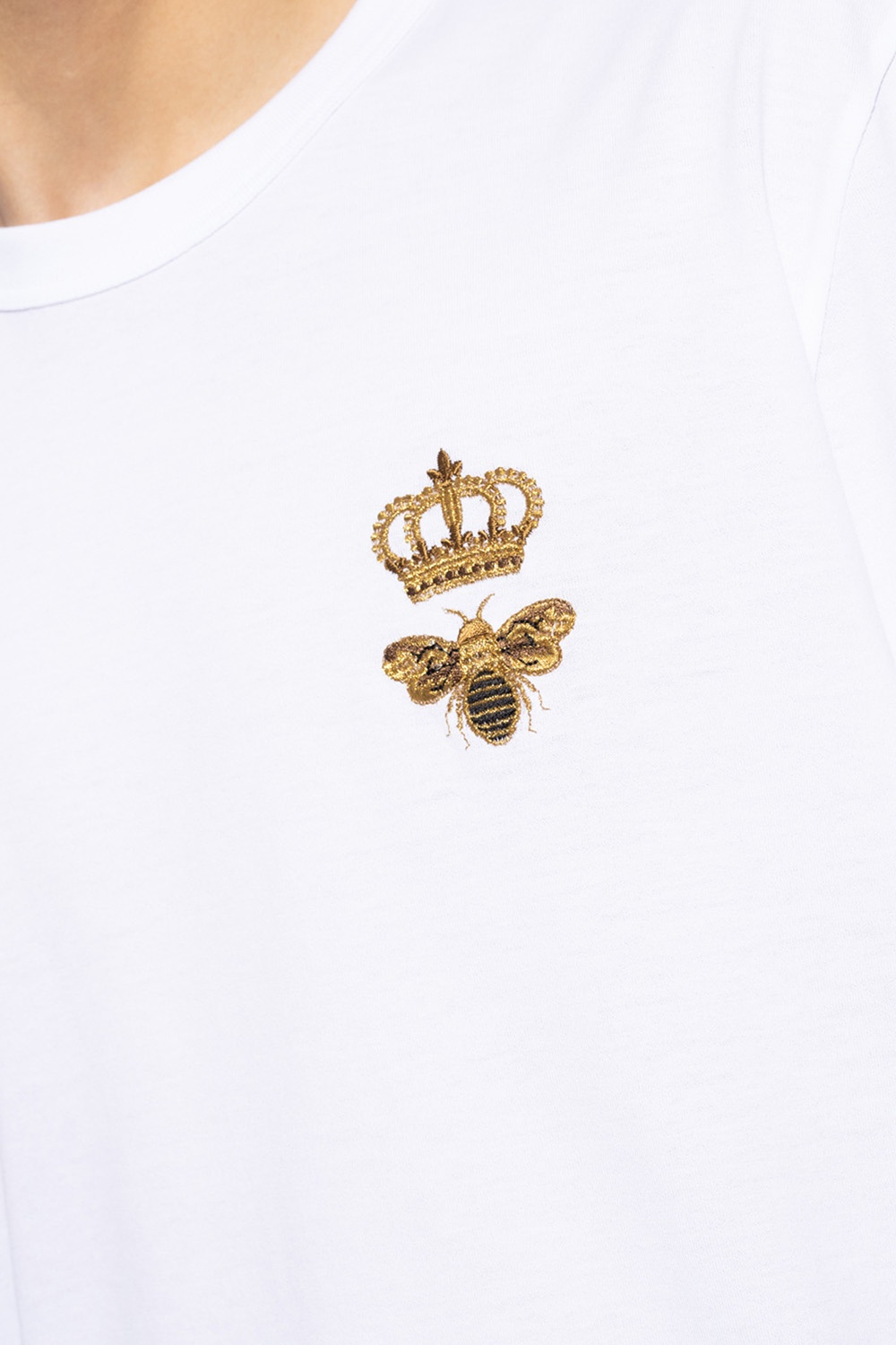 Dolce & Gabbana☆Bee and Crown コットン 半袖 Tシャツ DOLCE-GABBANA-Napoleon-Bee-